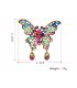 SB102 - Colorful Gemstone Butterfly Brooch